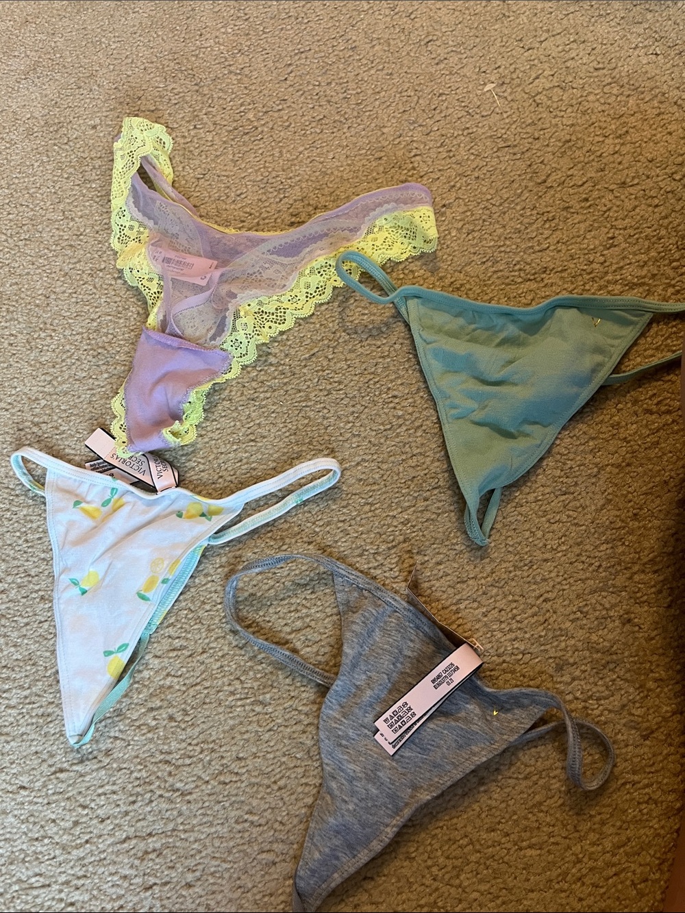 Victorias  secret y2k style size Xs/s NWT panties set of 4